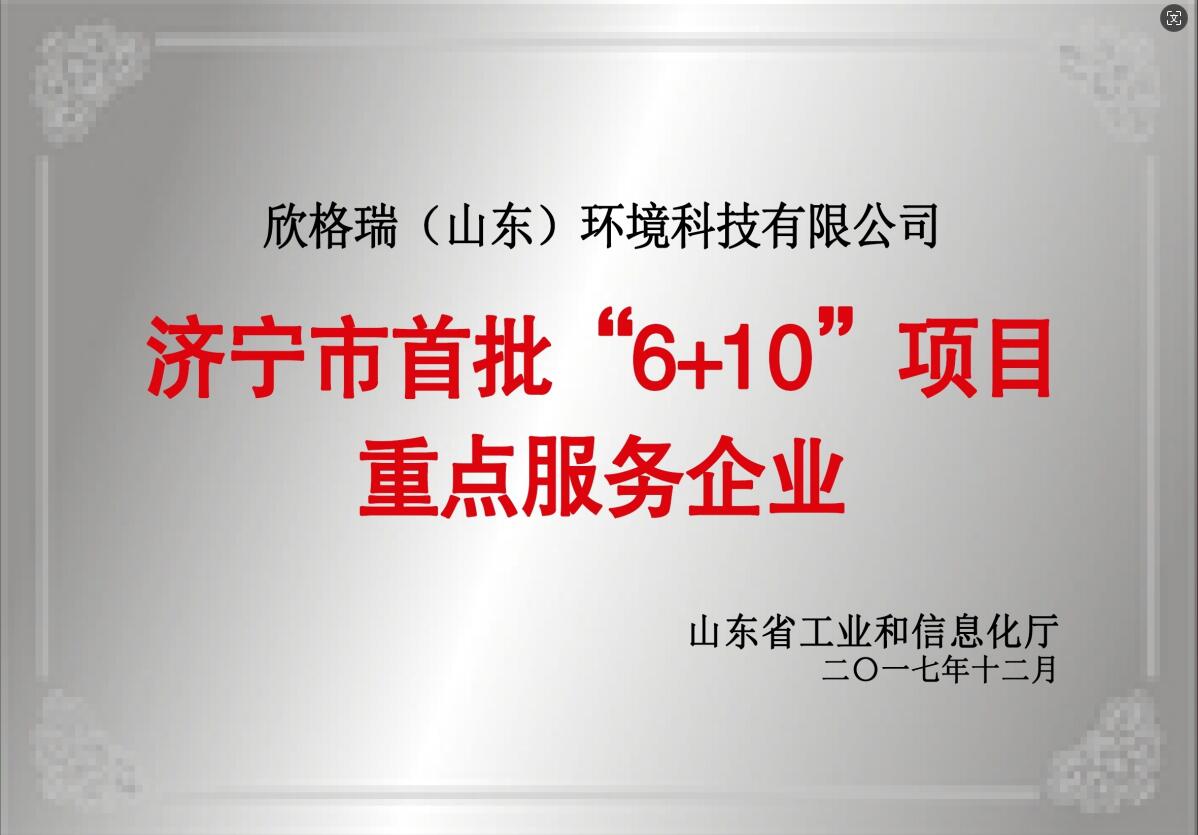 濟寧市首批“6+10”項目重點服務企業(yè)